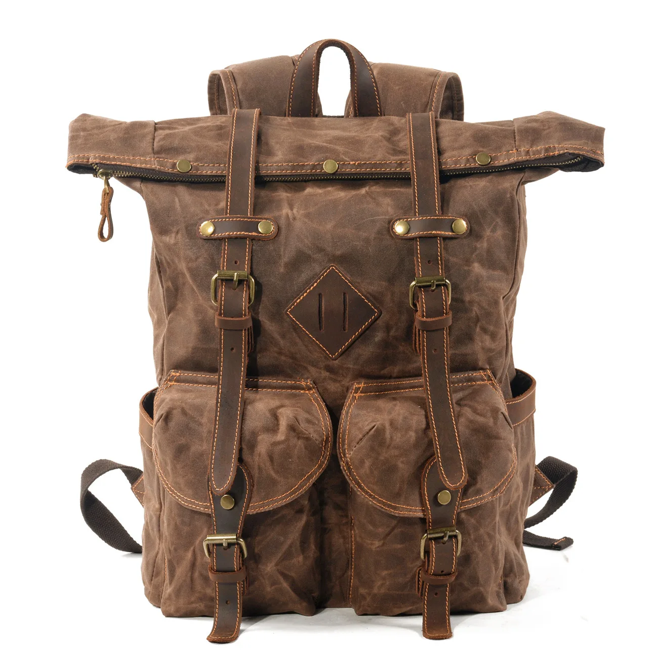 Vintage Backpack Canvas Rucksack Travel Outdoor Bag