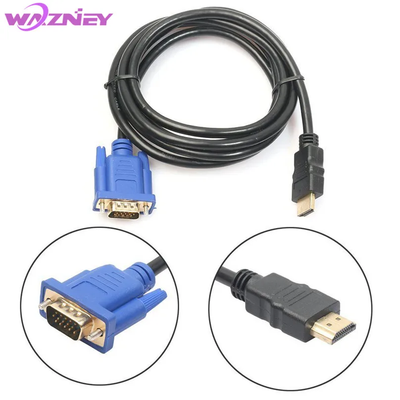 Hdmi To Vga 1080P Mini HDMI Male To DB15 VGA 15Pin Female Video AV Adapter Cable Adattatore Da Vga A Hdmi