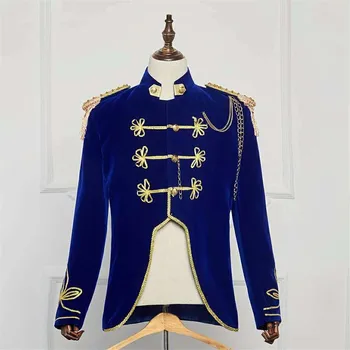 2017 Blue men's palace performance jacket clothing,dance men's jacketPalais-001
