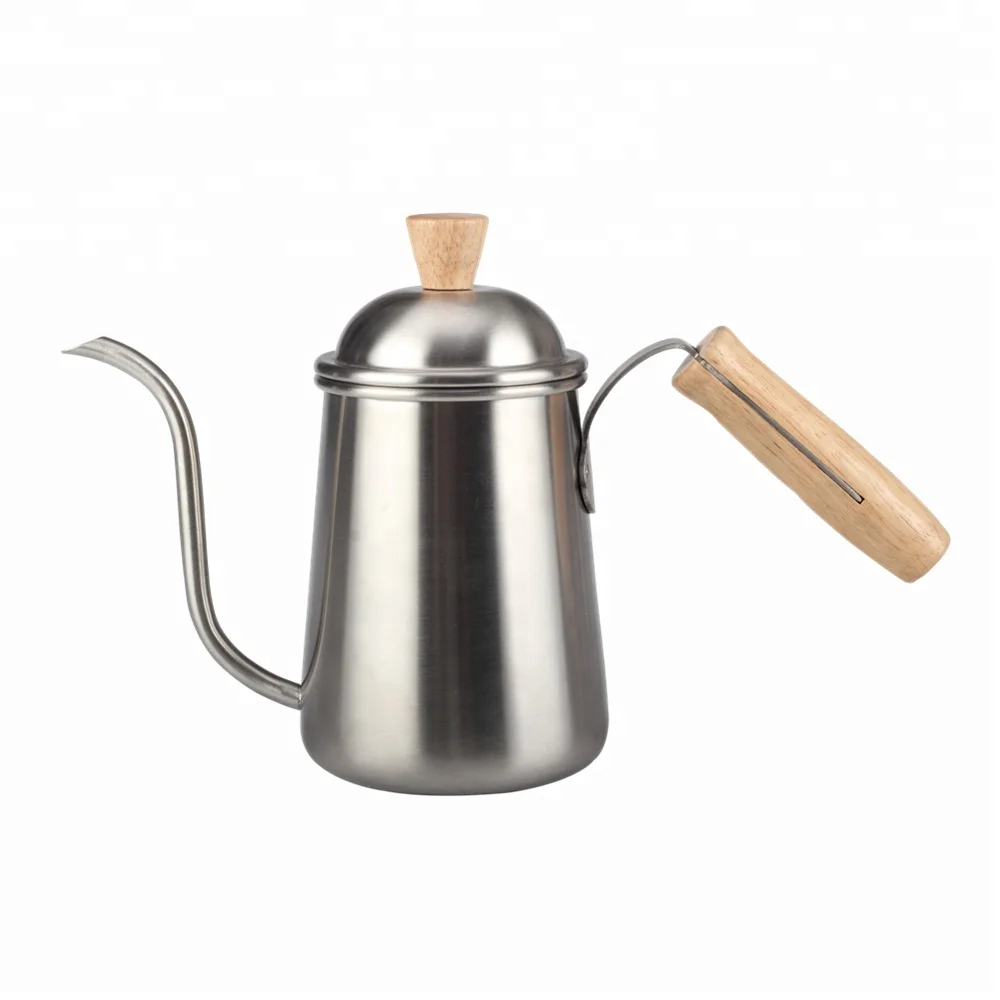 650ml stainless steel hand drip coffee tea pot pour over goose