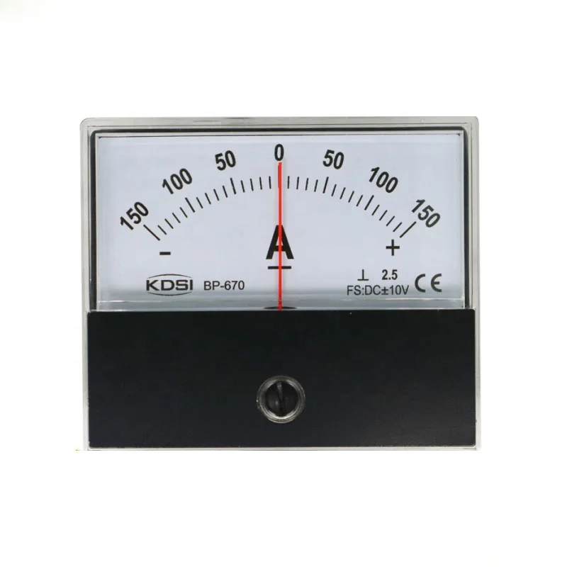 20 Years Manufacturing Experience BP-670 DC+-10V+-150A Analog Panel Dc Ammeter With zero in Center