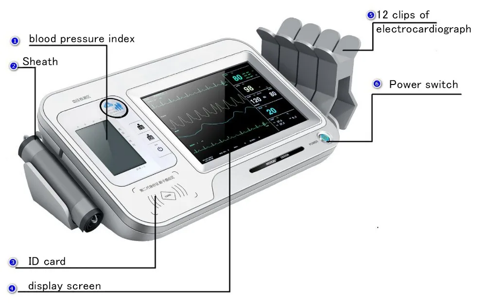 product full analysis blood pressure meridian health diagnostic body chekup machine-65