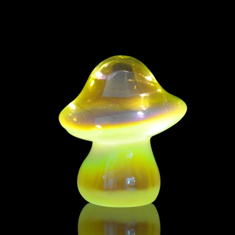 Creative hot sale glass Easter LED light mushroom tabletop decorations supplier