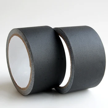 Strong Adhesion Non-reflective Low Gloss Finish Vinyl Coated Matt Cloth Black Gaffers Gaffer Tape for Entertainment Film Indus