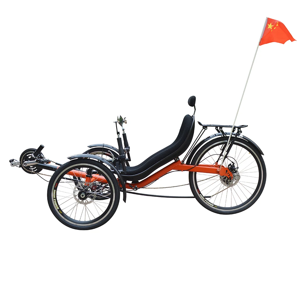 障がい者向け 26インチ リカンベント三輪自転車 アルミホイール