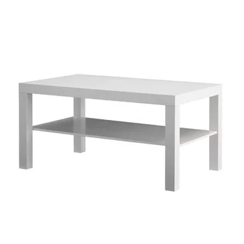 Modern wood coffee table Long size corner table white