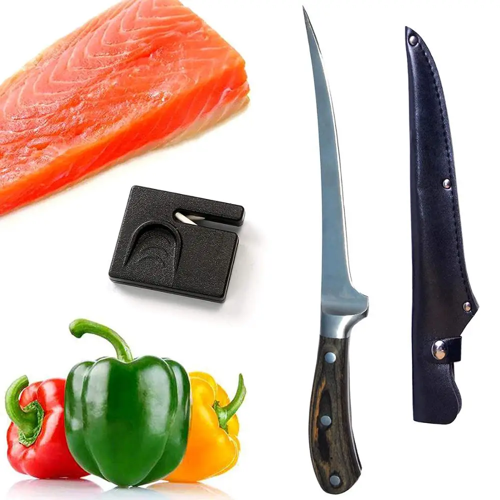 New Design sharp Boning  Messer  Cuchillo  Knife Curved for Brisket Fish Deer