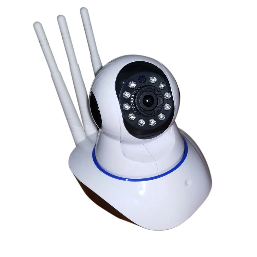 Factory Price 1mp 2mp Wireless Camera P2P Cloud Rotating 360 Degree P2p Cloud Smart WiFi PTZ IP Camera V380 YOOSEE 3 Antenns