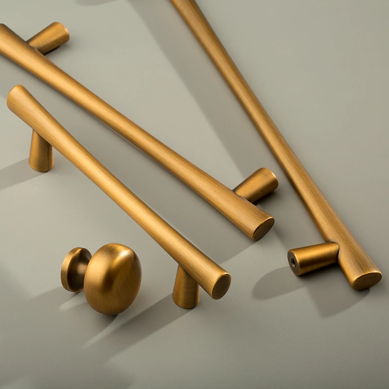 
Оптовая продажа скандинавские современные цинкового сплава ручки и ручки Желтый бронза шкаф с выдвижными ящиками ручка Z-2255 