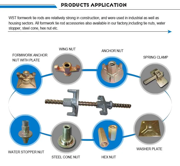 Form Work Threaded Rod Factory Supply Industrial Design Style High Quality Steel #45/Q235 ...