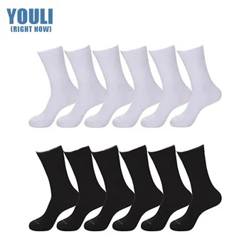 white black cotton men socks manufacturer sport athletic crew socks cheap custom logo cycling terry socks