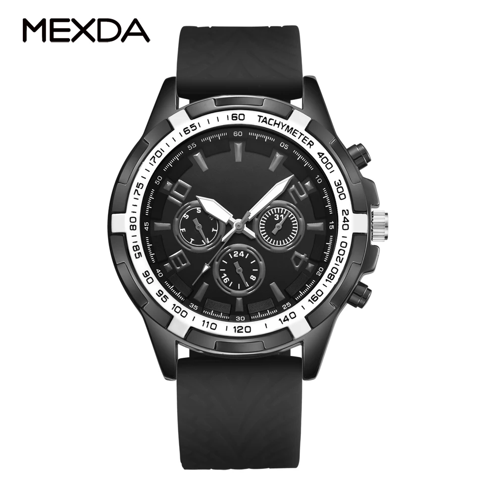 Mexda Multifunction with Date of Week Date and 24 Hours Analogue Watch Orologio Relojes Hombre Montre Homme