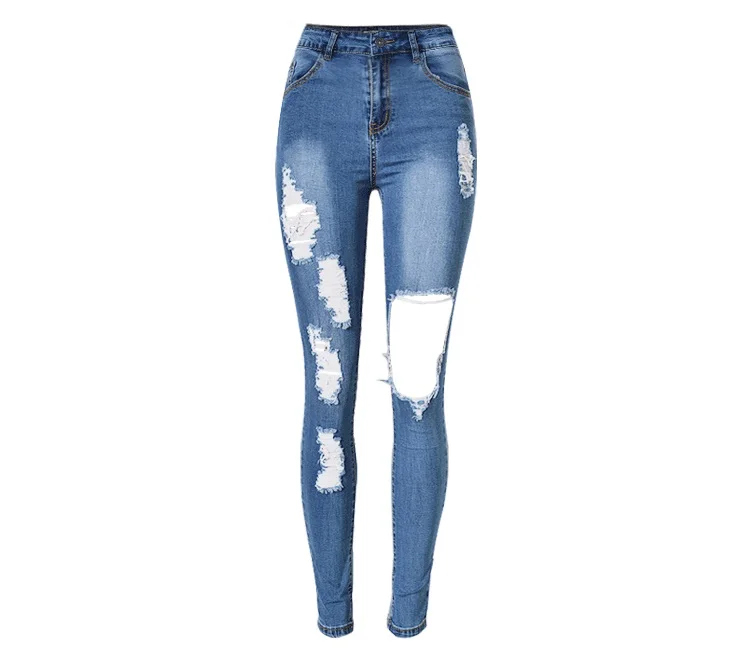 Oem Boyfriend Hole Ripped Jeans Women High Waist Pants Cool Denim Vintage Straight Jeans For Girl Casual Ladies Slim Jeans View High Waist Pants Vow Product Details From Guangzhou Shanlai Trade Co