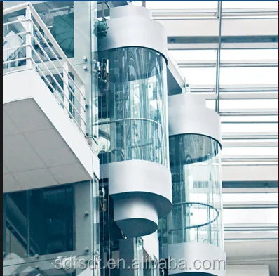 Shandong Factory Fujizy China Glass Sightseeing Elevator Gearless ...