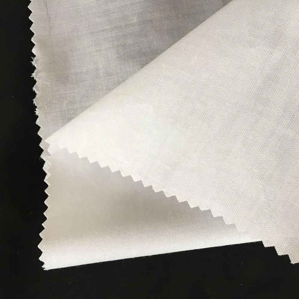 Thermo Fusing Woven Interlining Fabric Fusible Necktie Interlining for Suit Shirt Collar Fusing With Glue Manufacturer Supply