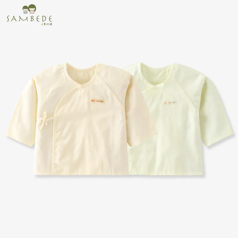 SAMBEDE, 100% хлопок, оригинальный Топ для новорожденных, одежда для детей 0-3 месяцев, простые кимоно для малышей M7X10067