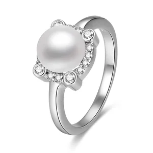 POLIVA Tanishq Silver Jewellery Pearl Ring Sets Platinum Prices in Pakistan Finger Ring 925 Sterling Silvee Ring Women's