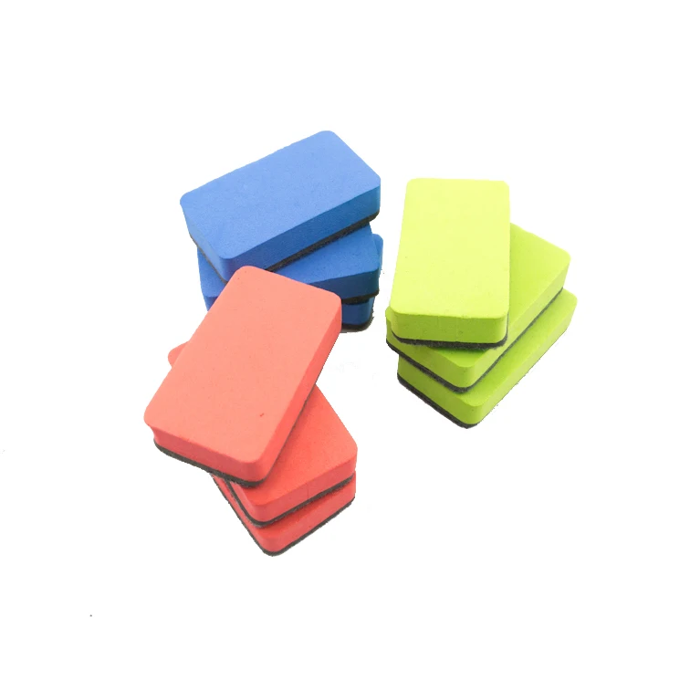 Colors Solid Rectangle EVA Magnetic BOHO Chalkboard Whiteboard Marker Customized Felt Eraser