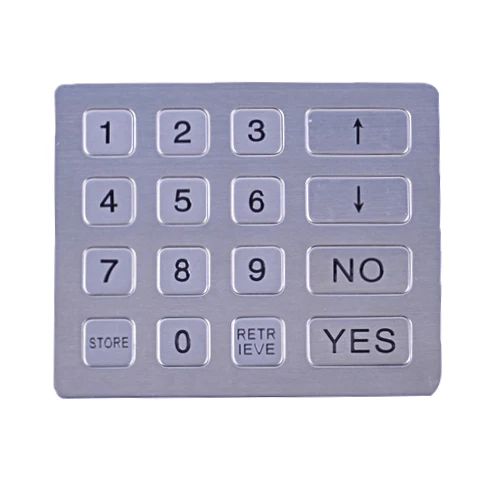 digital metal rugged function keys keypad  for ATM machine