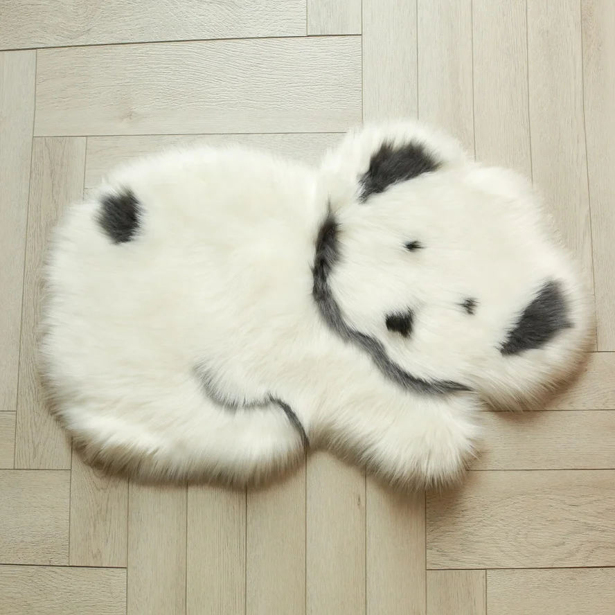 Source plush cute Animal shape artifical sheepskin rugs long wool ...