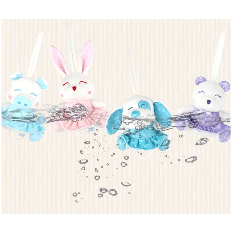 Персональная подвесная игрушка-кролик из плюша и спина в виде червя, детская погремушка