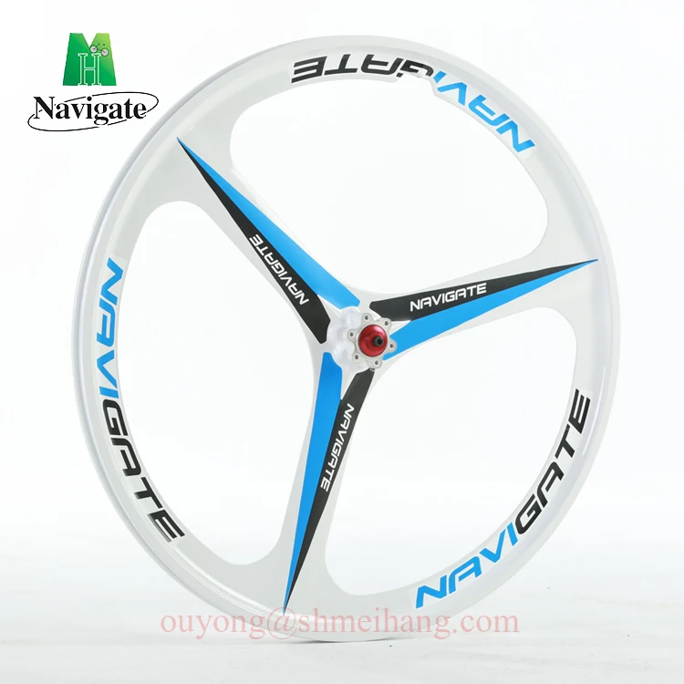 Original Navigate 20''  3 Spoke Mag Bike Wheel Set City BMX Bicycle Rims  MTB    V Brake Disc Brake Front Rear Cassette Hub Rims