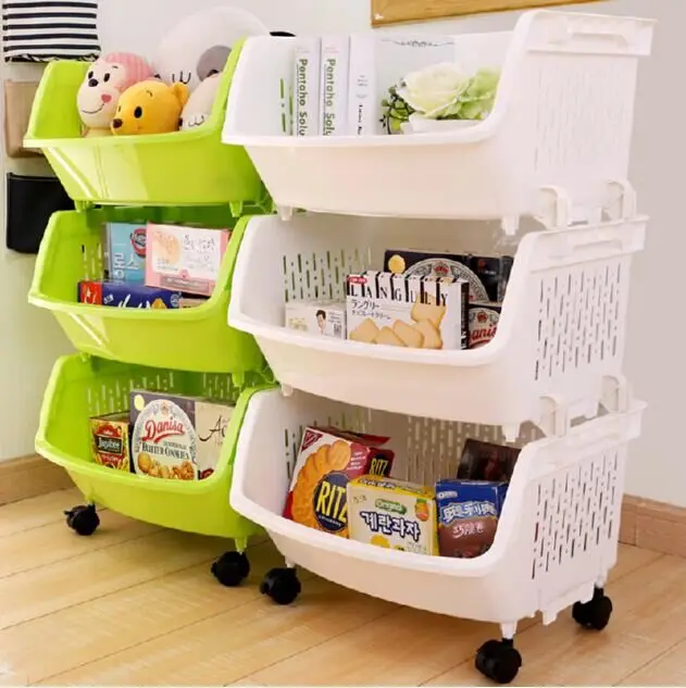 Бытовая пятислойная Пластиковая Складная стойка для фруктов, кухонная настенная стойка