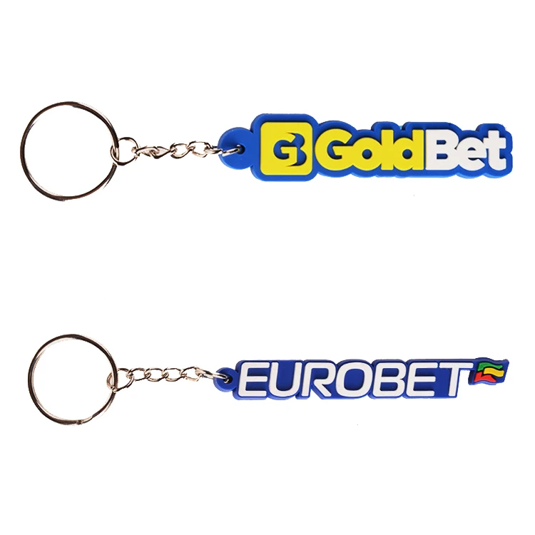 Factory Direct Cheap Advertising Gift Custom Alphabet Keyring Die Cut Keychains Letter Design Key Chains