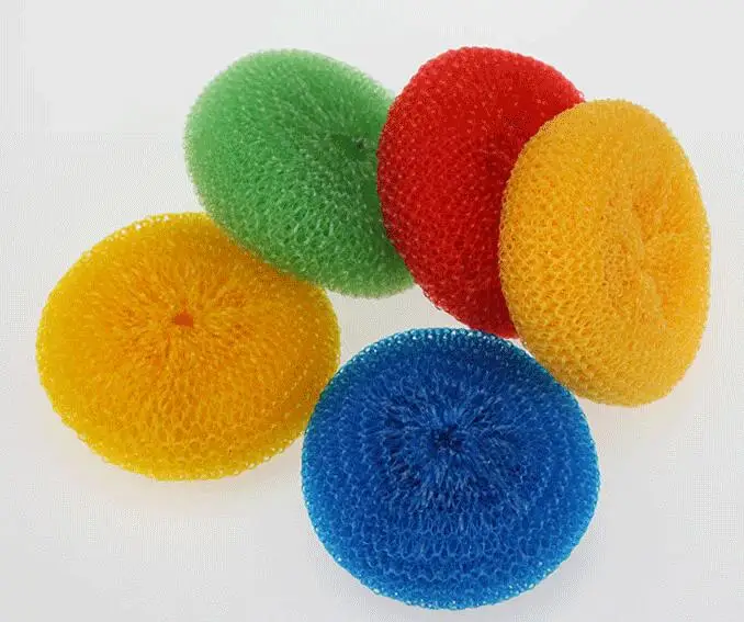 plastic pot scrubber /cleaning ball mesh
