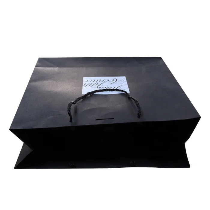 Custom Printed Black Eyelash Packaging Paper Gift Bags With Logo No Minimum