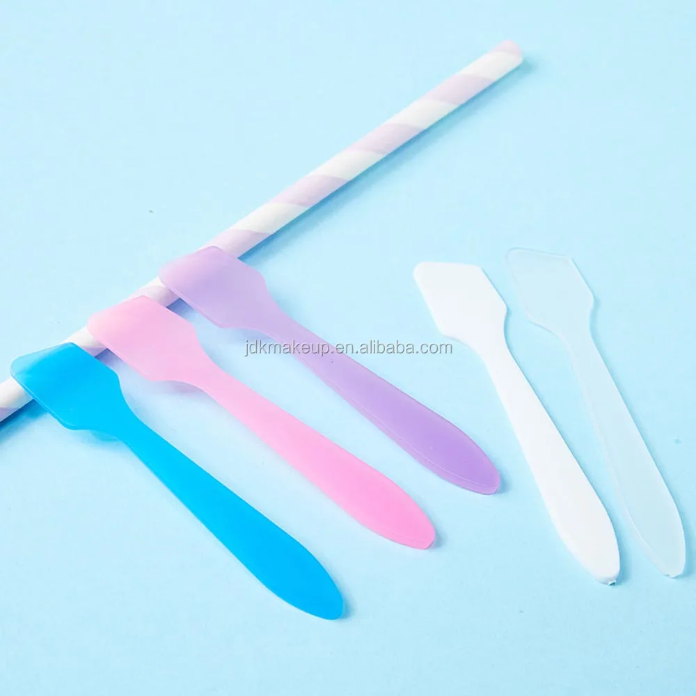 Private Label Cosmetic Spatula Plastic Handle Facial Stir Sticks Makeup Tools