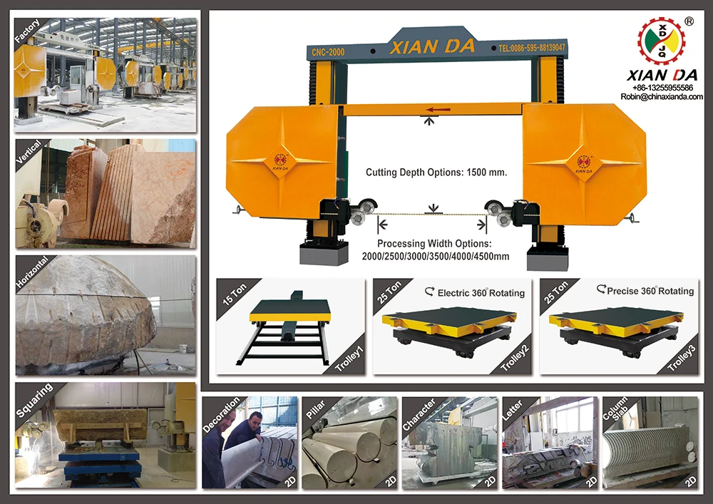 CNC-3000 Алмазная Проволока Пила для резки точной камня гранита мрамора песчаника известняка