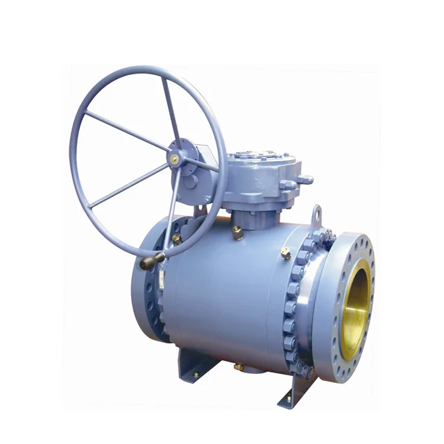 Trunnion Mounted Carbon Steel Ball Valve with Gear Operation