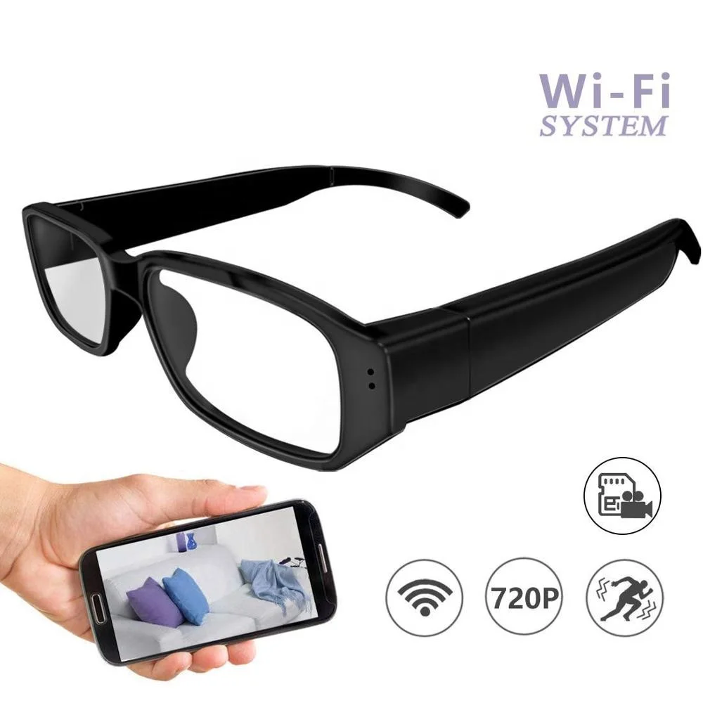 HD Mini Camera Glasses 1080P Hidden Eyeglass Sunglasses Eyewear Camcorder+64G TF 