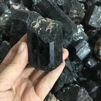 Wholesale Natural Raw Tourmaline Tumbled Stone Black Tourmaline mineral specimens