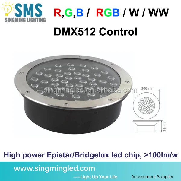 factory supply IP67 Epistar / Bridgelux chip outdoor 36w rgb led underground paving light dmx