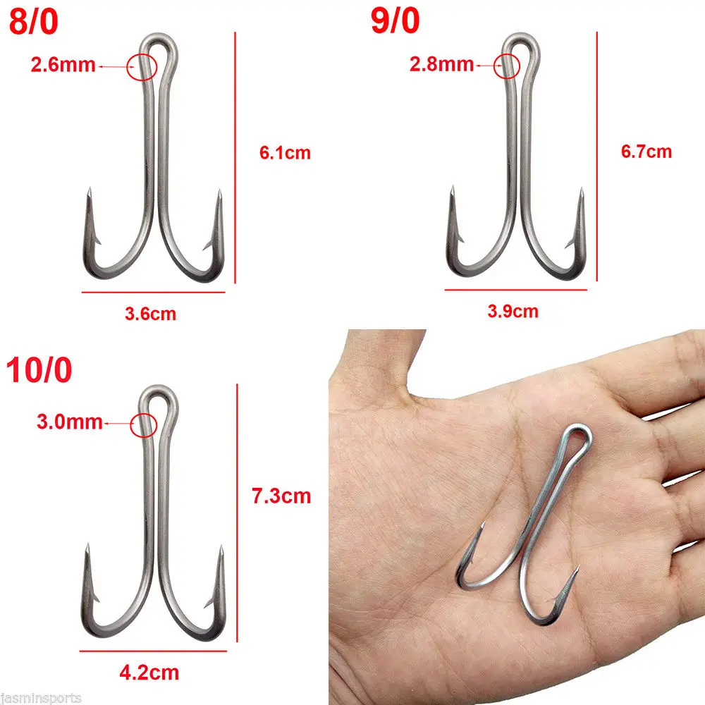 double fish hook finger Dyxssm 100pcs/lot Fishing Hooks Classic Frog with Open Shank for Saltwater and Freshwater (1/0# (100pcs)), Hooks Bottom fishing rig Double Hook