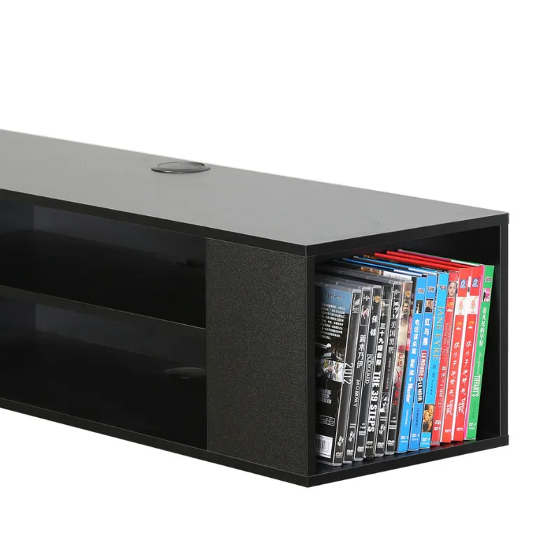 Latest Design LED TV Wall Cabinet TV Floating Wall Mountable Unit Wooden Wall Hanging TV Stand With Bookcase