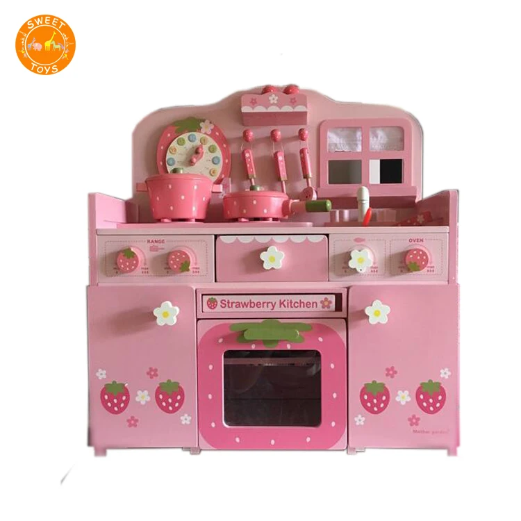 Wood Kitchen Toy Kids Cooking Pretend Play Set Toddler Wooden Playset Gift New 