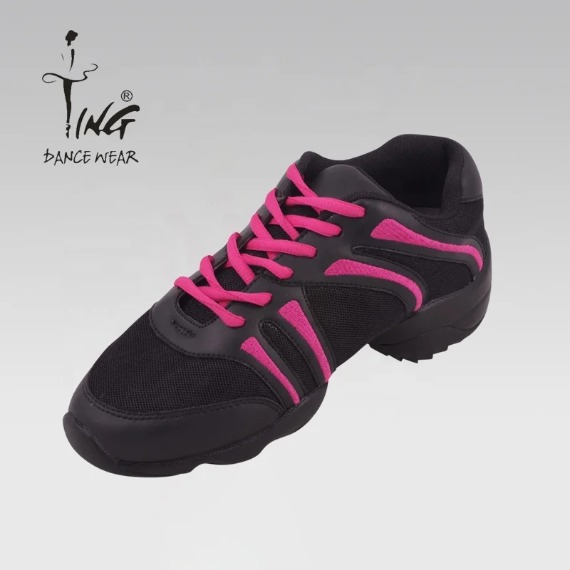 Ting Dance Rose Red Sneakers - Perfect for Jazz & Square Dance