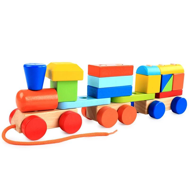 wooden shape train