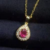 0.4ct natural ruby necklace