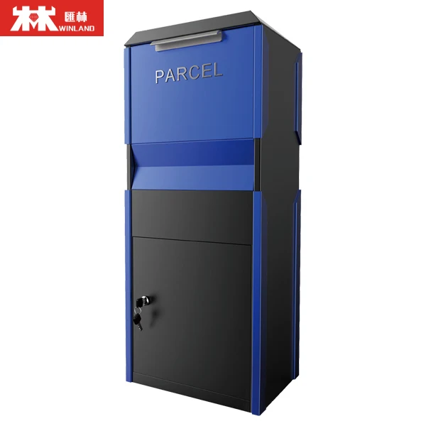 Galvanized steel box parcel delivery box drop box with handle parcel safe