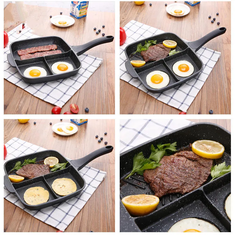 Innovation Three Sections Divided Non Stick Master Frying Pan - China  Master Pan and Divided Pan price