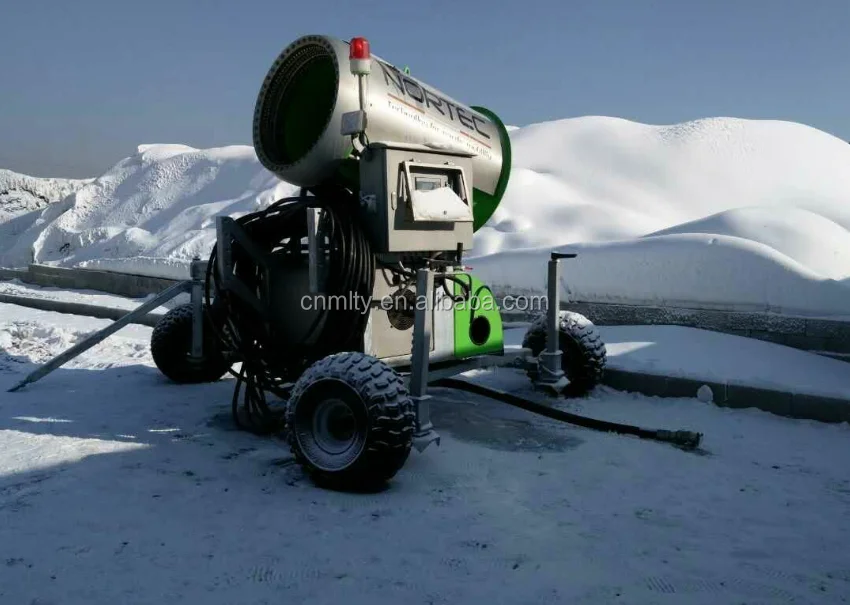 Snow gun or snow cannon used at Cervinia ski resort to supplement natural  snow. - SuperStock