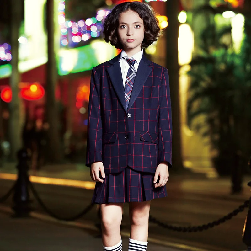 High Quality Korean School Uniform Custom Primary and Middle School Uniform Designs for Girls and Boys