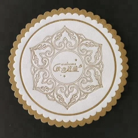 High Quality Hotel Uses Popular Absorbent  Tissue Paper coaster  Disposable coaster