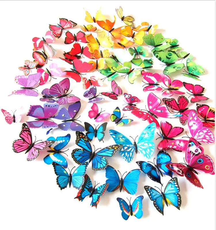 Details about   12 Pcs Butterflies Home Wall Stickers Butterfly Fridge for Home Decoration Wall 