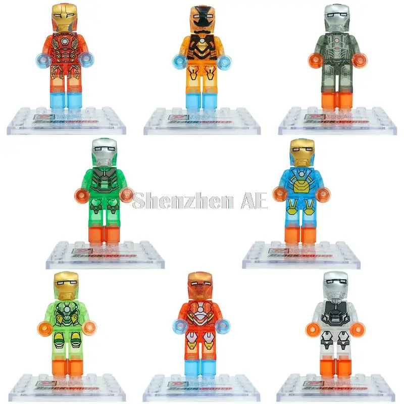 8pcs Dargo 853 Building Blocks Super Heroes Avengers Assemble Iron Man Fit Lego