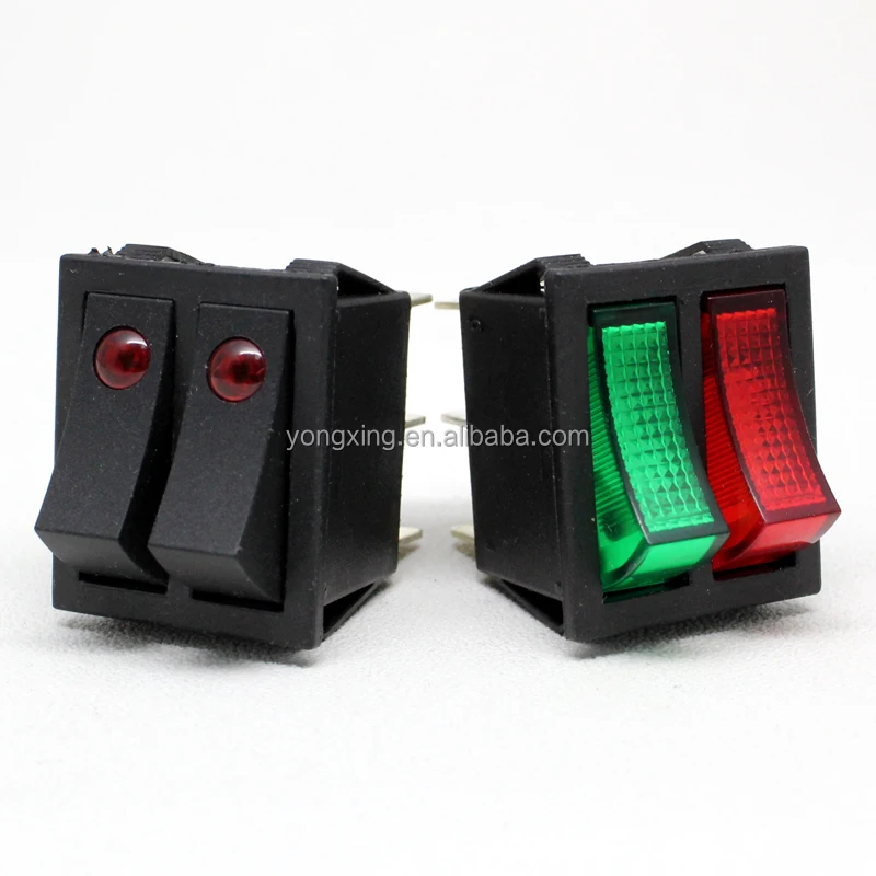 JZK 3x Interruttore a bilanciere 6 pin, CA 250 V bipolare a doppia corsa (DPDT) 16 A ON-OFF-ON momentaneo